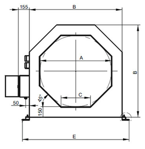 Wymiary wykrywacza metali METRON 05 CO