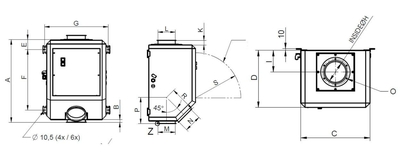 Wymiary wykrywacza metali QUICKTRON 03 R