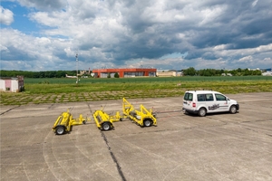 Tryb transportowy miotły magnetycznej MSA 9000 EAGLE