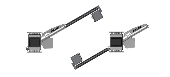 Siłownik może być umieszczony w górnej lub dolnej części separatora