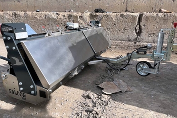 Miotła magnetyczna MS 2000 FALCON – czyszczenie powierzchni z rozsypanego złomu