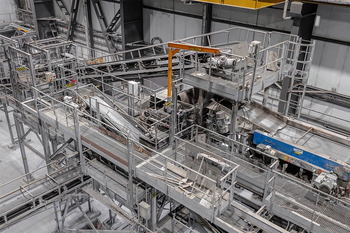 Linia sortownicza – separacja metali nieżelaznych z żużla spalarni