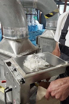 Separator z magnesami zewnętrznymi do rurociągów ML-P – transport pneumatyczny włókien w przemyśle tekstylnym