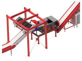 Linia do separacji metali z odpadów komunalnych z tworzyw sztucznych